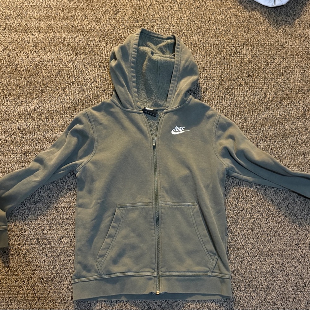 Nike Green Zip-Up Hoodie